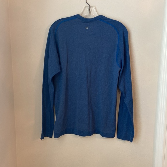 Lululemon Blue Metal Tech Vent Long Sleeve Henley - Picture 2 of 5